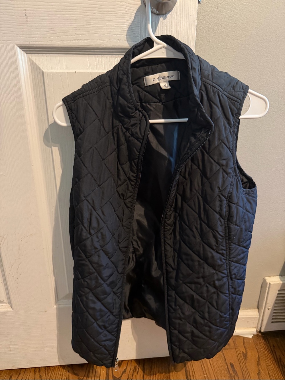 croft & barrow Women's Black Quilted Puffer Vest